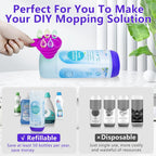 Refillable Bottle for Swiffer PowerMop 26 oz – Reusable Leak-Proof HDPE Mop Bottle with 5 Gaskets & Folding Funnel, Compatible with Power Mop, Eco-Friendly Floor Cleaning Solution