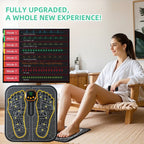 EMS Foot Massager with LCD Display, 8 Modes & 19 Intensities, Rechargeable Electric Foot Massage Pad for Muscle Relaxation, Pain Relief & Circulation — Best Gift for Elderly, Men & Women