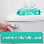 Flushable Wet Wipes 432 Count 9-Pack – Thickened Large 6x8 Inch Butt Wipes for Adults, 48 Wipes per Pack, Gentle Flushable Bathroom Wipes Bulk Value