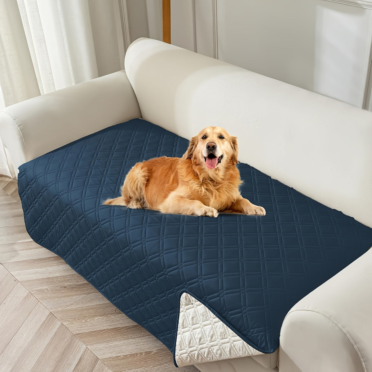 L-Shape Sectional Sofa Cover Non-Slip Machine Washable Chaise Lounge Slipcover Pet-Friendly Loveseat 3-Seater Right Chaise 9 Colors