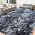 Shaggy Area Rug Extra Large Ultra Soft Fluffy Plush for Living Room & Bedroom – Non-Slip Machine Washable Carpet 9x12 & 10x14ft, Tie-Dye & Solid Colors