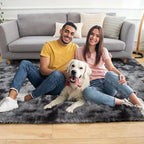 Plush Soft Long-Haired Area Rug – Machine Washable Warm Shaggy Carpet for Bedroom, Living Room, Kitchen & Bathroom, Multiple Colors, 5x8ft or 6x9ft