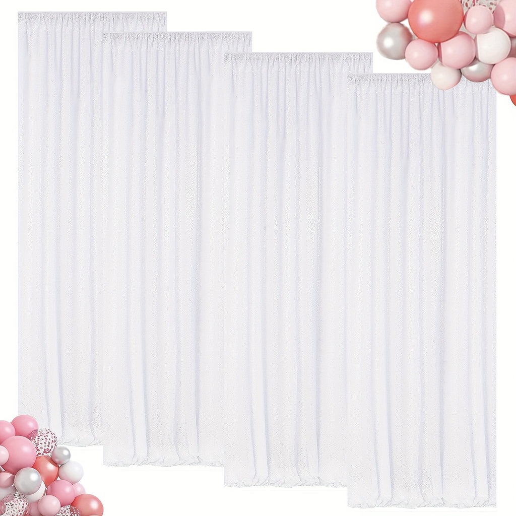 Sequin Backdrop Curtains 4 Panels 2FT x 8FT Glitter Party Decorations for Wedding Birthday Photo Booth Stage Background 30+ Colors