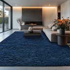 Velvet Shag Area Rug with Non-Slip Backing – Super Soft Plush Indoor Carpet for Living Room, Bedroom & Kitchen, Tie-Dye & Solid Colors, 5 Sizes