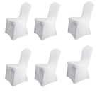 Stretch Spandex Chair Covers 6 12 Pack Machine Washable Wrinkle Resistant - Wedding Banquet Party Event Dining Chair Slipcovers Black White