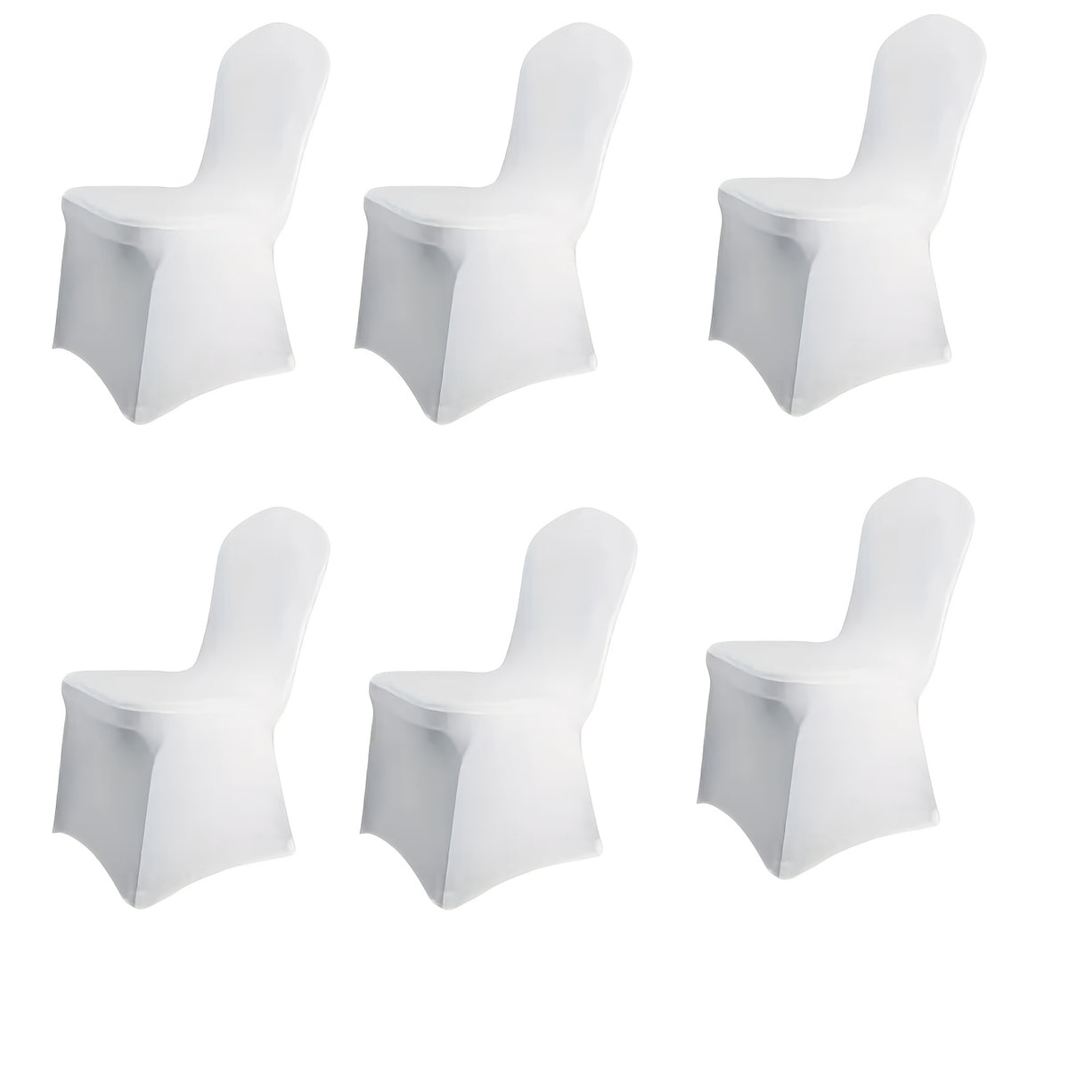 Stretch Spandex Chair Covers 6 12 Pack Machine Washable Wrinkle Resistant - Wedding Banquet Party Event Dining Chair Slipcovers Black White