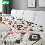 Bohemian Jacquard Sofa Cover Set 2pcs - Plush Thick Non-Slip L-Shaped Geometric Pattern Pet-Friendly All-Season Sofa Protector Machine Washable for Sectional Couches and Loveseats