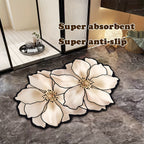 Diatom Mud Mat – Super Absorbent Quick-Dry Non-Slip Floor Mat for Bathroom, Kitchen & Living Room, Flower-Shaped Draining Mat, Home Decor Bath Mat, Multiple Sizes