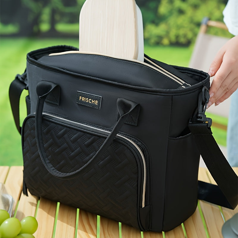 Extra Large 11L Insulated Lunch Bag & Beach Cooler Tote – Portable Thermal Food Carrier with Adjustable Shoulder Strap, Keeps Meals Hot or Cold, for Outdoor, Work, Beach & Picnic, 4 Colors