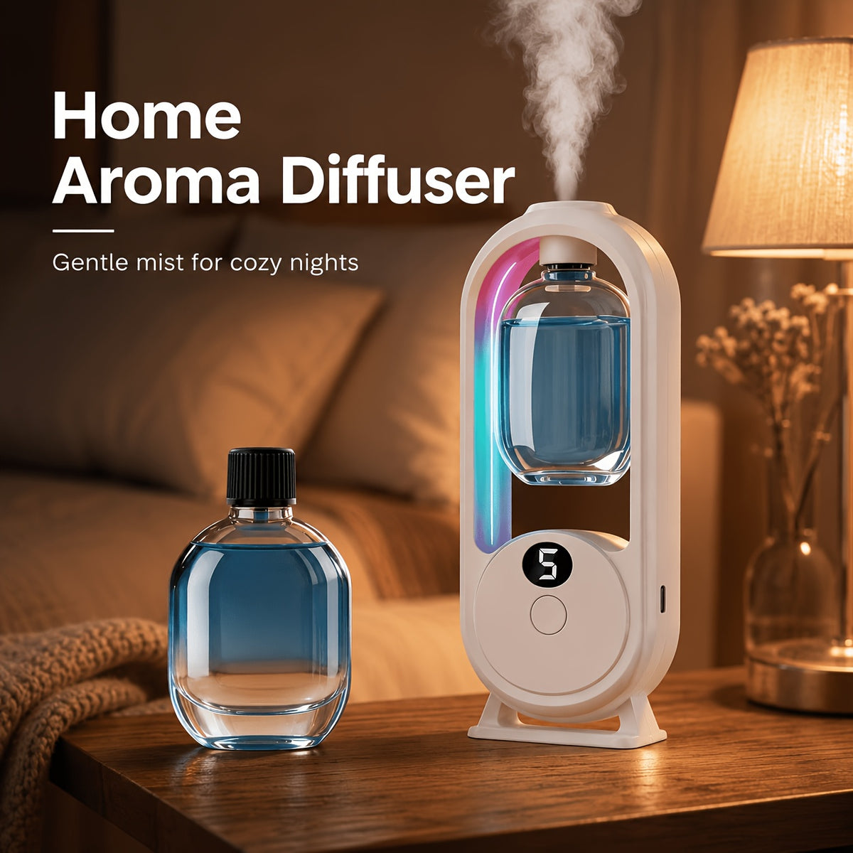 Hotel Spa Aromatherapy Diffuser Large Capacity Humidifier with Essential Oils 5 Settings Bedroom Living Room Yoga Room