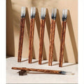 Coconut Wood Chopsticks 5 Pairs Vietnamese Handmade Natural Shell Inlay Anti-Slip Anti-Mold 9.84 Inch Reusable Wooden Chopstick Set for Dining Hotel Home Gift