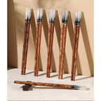 Coconut Wood Chopsticks 5 Pairs Vietnamese Handmade Natural Shell Inlay Anti-Slip Anti-Mold 9.84 Inch Reusable Wooden Chopstick Set for Dining Hotel Home Gift