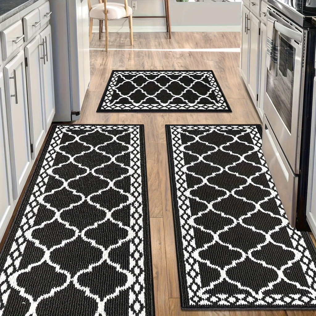 Kitchen Mat Flannel Soft Comfort Non-Skid Washable Farmhouse Floor Mat – Anti-Fatigue Kitchen Rug for Bathroom, Entryway & Indoor Use | Multiple Sizes