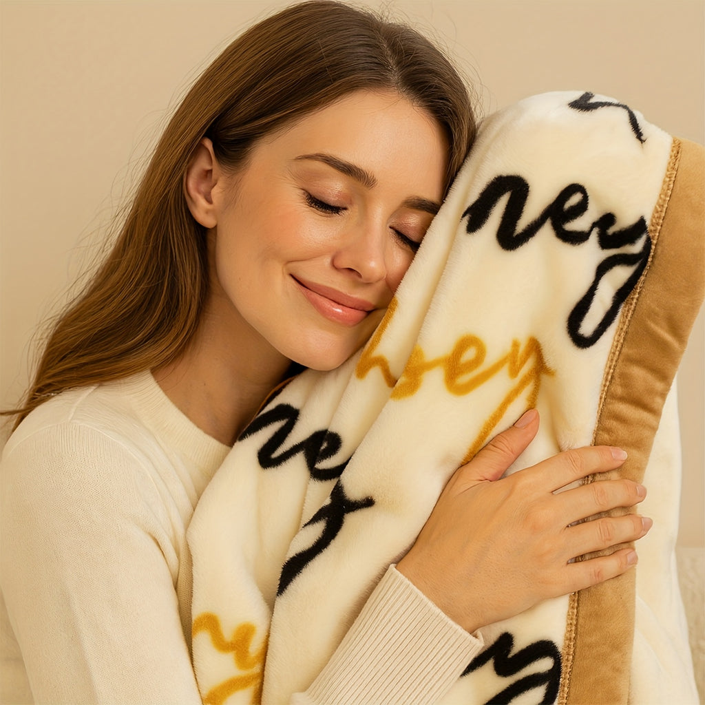 Soft Raschel Throw Blanket – 7 Colors, 2 Sizes, Cozy Knit Blanket for Home Decor, Sofa, Bed, Christmas Gift