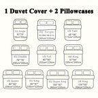 Green Floral Duvet Cover Set 3-Piece – Machine Washable Polyester with Zip Closure & 2 Pillowcases | Twin, Full, Queen, King