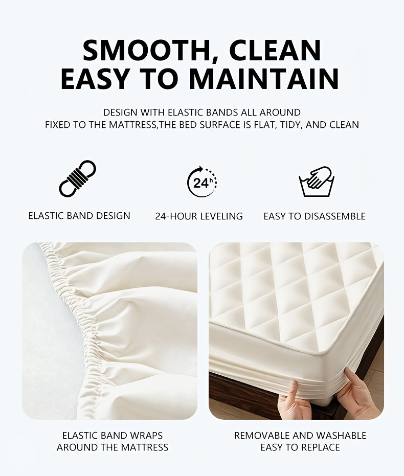 Waterproof Mattress Protector Deep Pocket 2 Pack – Quilted Breathable All-Season Fitted Bed Cover, Buy 1 Get 1 Free, Solid Color for Home & Hotel