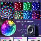 Party Lights with Remote Control, Disco Ball Strobe DJ Light for Dance Parties, Birthday Decorations & Home Room – Music Sync LED Effect – 2 or 4 Pack
