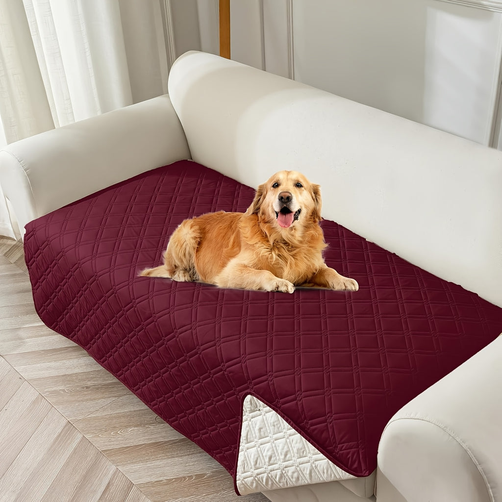 L-Shape Sectional Sofa Cover Non-Slip Machine Washable Chaise Lounge Slipcover Pet-Friendly Loveseat 3-Seater Right Chaise 9 Colors