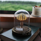 Handmade Sea Urchin Night Light Shell Lamp Ornament - Ocean Island Retro Coastal Decor, Unique Bedroom Bedside Table Lamp Gift, Powder Green Purple