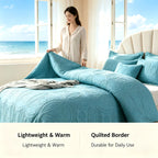 Lightweight Embossed Blanket Set with Pillowcases – Ultra Soft Textured Bed Blanket Twin Queen King, Breathable All Season Blanket for Bedroom Sofa Couch