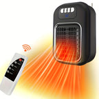 Wall Mounted Mini Electric Space Heater Portable with Display Screen Fast Heating 3 Modes Adjustable Temperature Overheat Protection for Home Office Bathroom Pet Bed RV