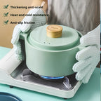 Thickened Oven Mitts Heat Resistant Gloves for Kitchen Baking Grilling BBQ - Waterproof Breathable Microwave Oven Gloves with Non-Slip Grip for Cooking