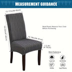 Stain-Resistant Stretch Dining Chair Covers Set of 4 or 6 Jacquard Polyester-Spandex Removable Slipcovers – Pet & Kid Friendly, Machine Washable, for Restaurant Home Wedding Christmas