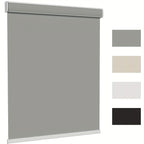 Cordless Blackout Roller Blinds Easy Install Privacy Window Shades | Room Darkening Roll Blinds for Home Office Living Room, Black White Grey Beige, 18 Width Options