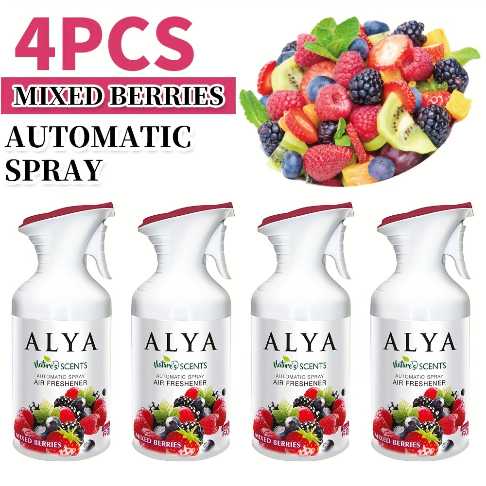 6-Scent Automatic Air Freshener Refills 8.45 oz – Lavender, Vanilla, Cool Linen, Ocean, Magnolia & Mixed Berries Odor Eliminator Spray for Home Bathroom Car Office Closet, 1pc or 4-Pack
