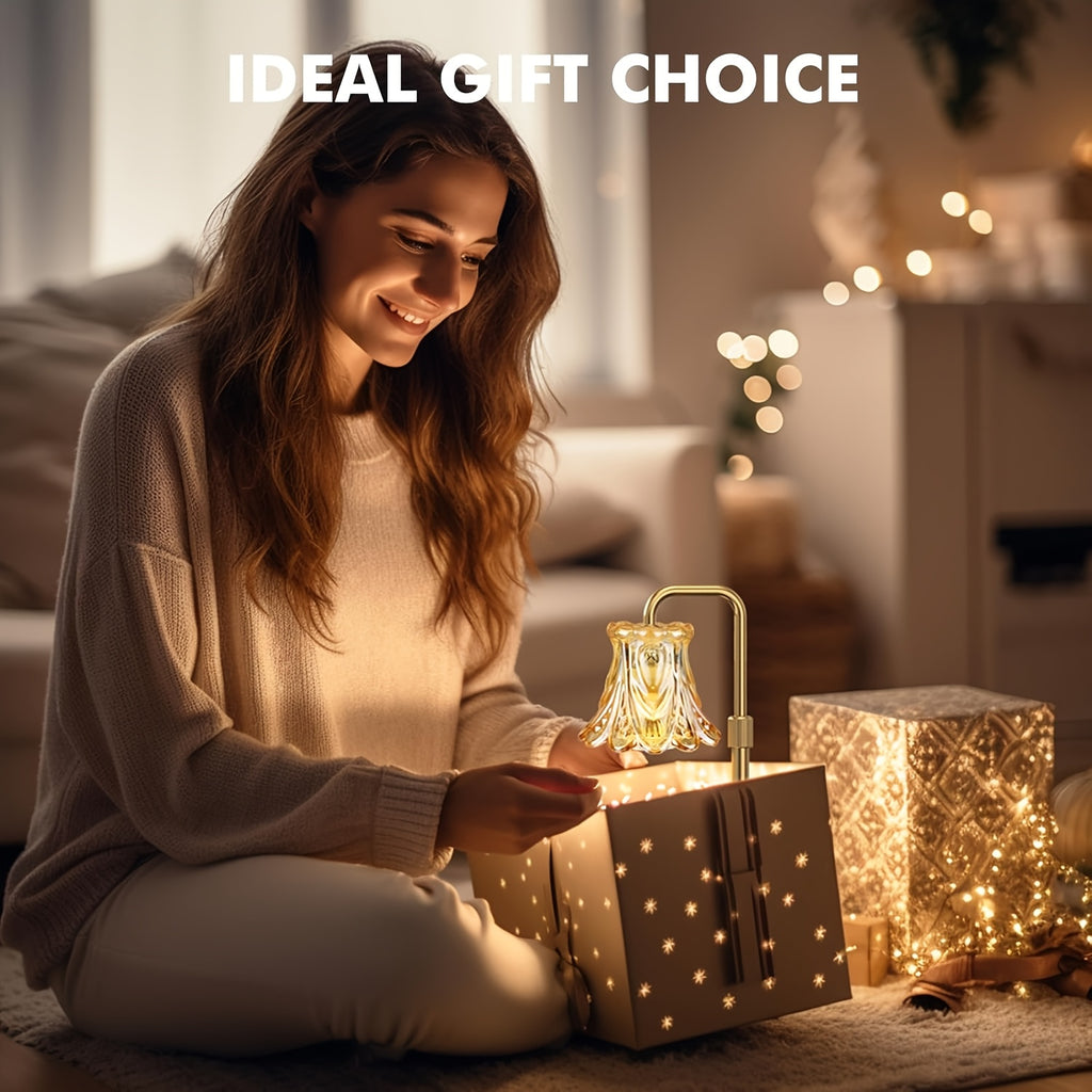Flower Candle Warmer Lamp 2-Pack – Adjustable Height with Timer & Dimmer, Wax Melt Warmer for Scented Wax, Flameless Room Decor, Thoughtful Gift for Mom (Bulb Not Included)