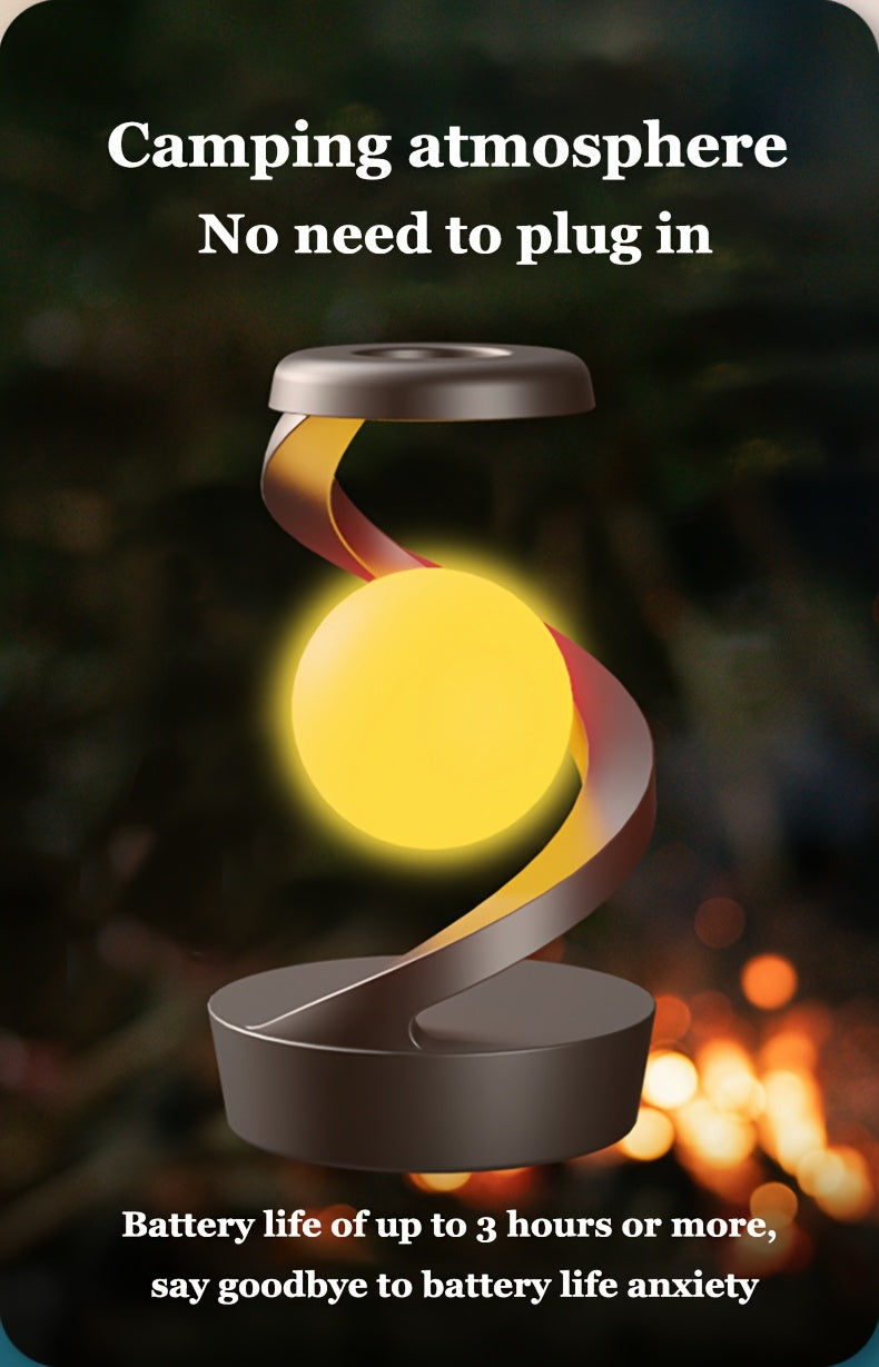 Floating Rotating Lamp with Wireless Charging, Color-Changing LED Table Lamp, Bedside Nightstand Lamp with Atmosphere Night Light – Home & Party Decor