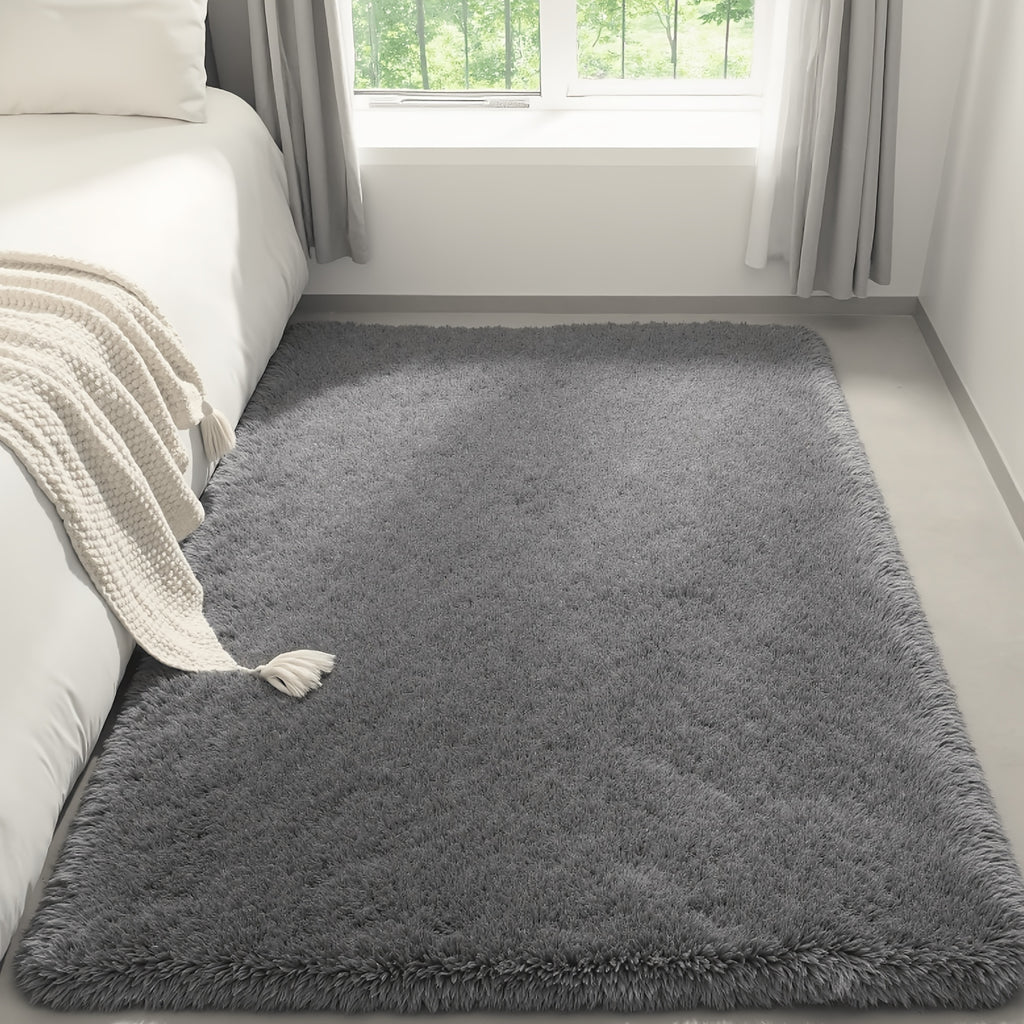 Fluffy Plush Area Rug 1.6 Inch Thick Non-Slip Machine Washable Polyester Tie Dye Rectangle Carpet for Living Room Bedroom Multiple Sizes and Colors