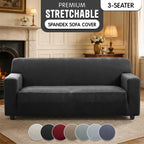 Luxury Spandex Sofa Cover Anti-Slip – Wrinkle-Free Elastic Couch Slipcover, Pet & Scratch-Proof, Machine Washable, All-Season, 7 Colors, 1/2/3 Seater, Living Room Home Decor