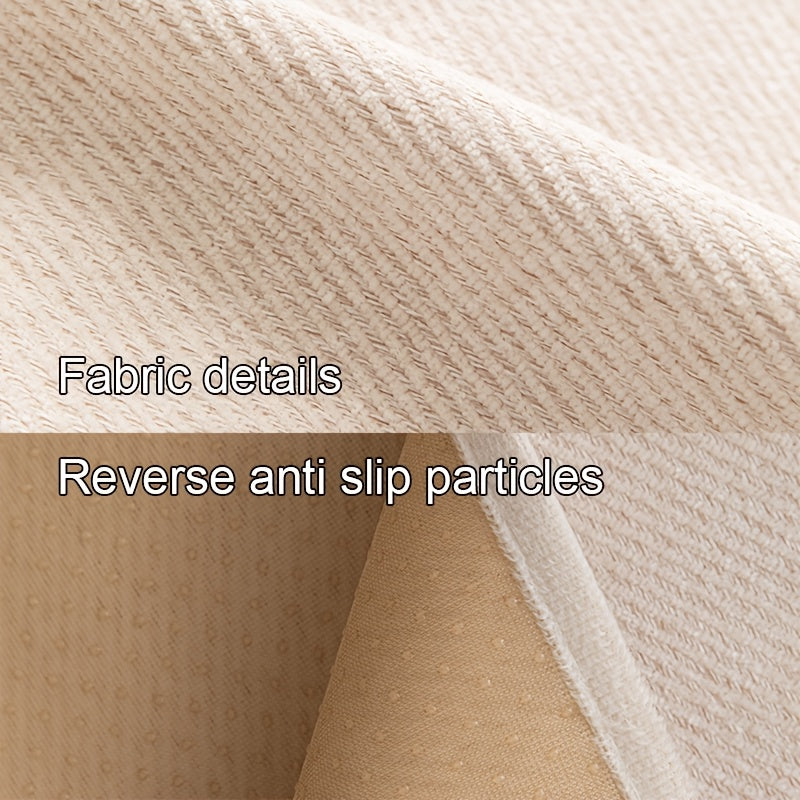 Bohemian Sofa Cover for Armchairs & Single Sofas, Anti-Slip Machine Washable Slipcover, Soft Solid Color Pet-Friendly Couch Protector for All Seasons, Modern Minimalist Home Decor