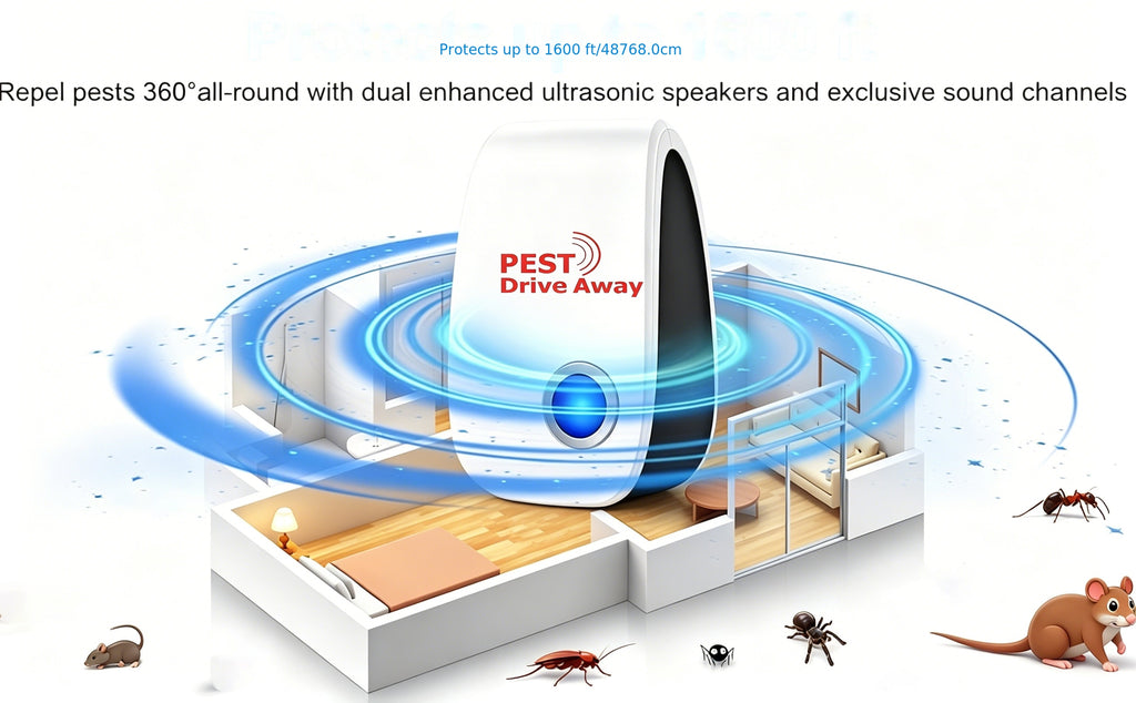 Ultrasonic Pest Control Device 2026 Upgraded Plug-In Repeller for Mosquitoes Mice Cockroaches Ants Spiders Fleas Chemical-Free Indoor Pest Repellent for Home Kitchen Office 4 6 8 Pack