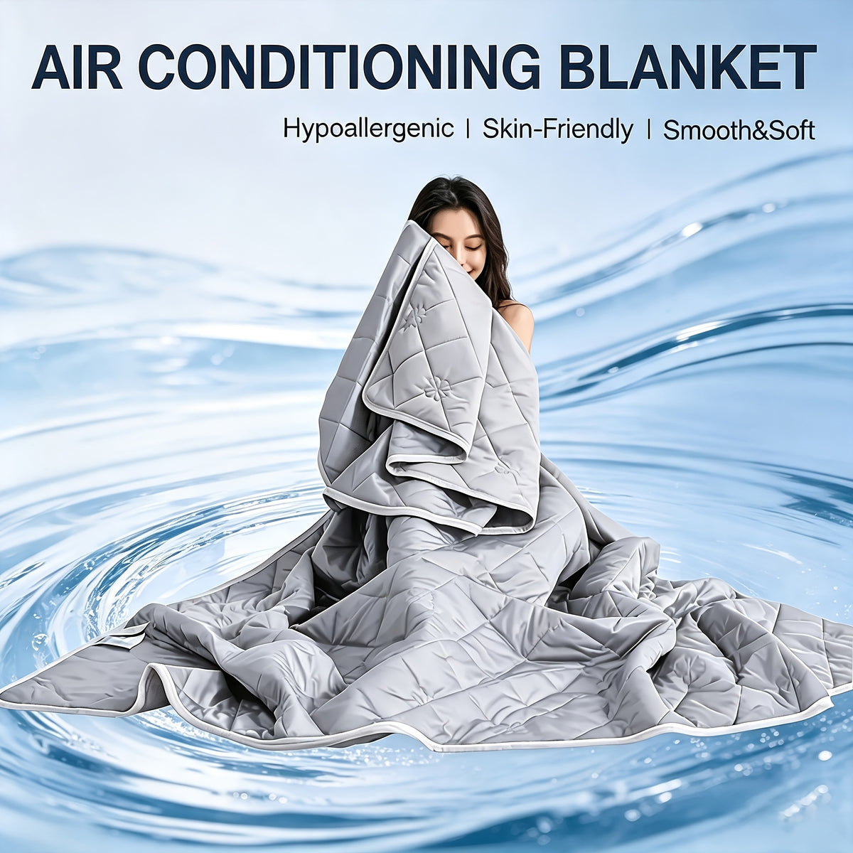 Cooling Blanket Quilt Extra Large - Lightweight Breathable Air-Cooled Moisture-Wicking Comforter for Adults Summer Heat Machine Washable Fits Most Beds