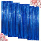 Sequin Backdrop Curtains 4 Panels 2FT x 8FT Glitter Party Decorations for Wedding Birthday Photo Booth Stage Background 30+ Colors