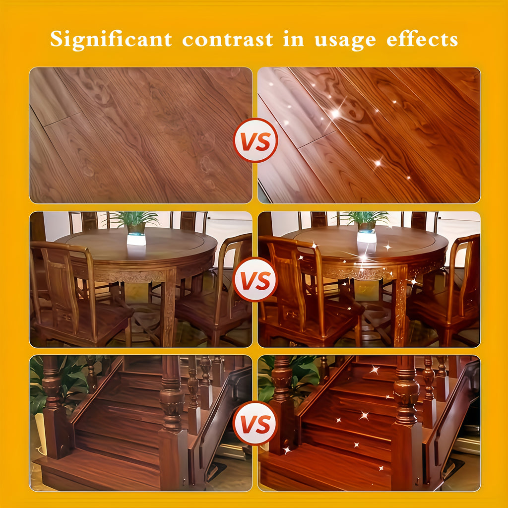 Beeswax Wood Restoration Cream 3pcs Professional Grade | Scratch Repair & Care Polish for Solid Wood Furniture Floors Countertops Doors Windows, Restores Shine Lasting Fragrance