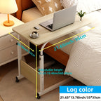 Rolling Laptop Desk Movable Adjustable Height 360 Degree Rotating Wheels Bedside Computer Desk for Bedroom Living Room Dormitory Multifunctional Student Writing Desk Multiple Colors