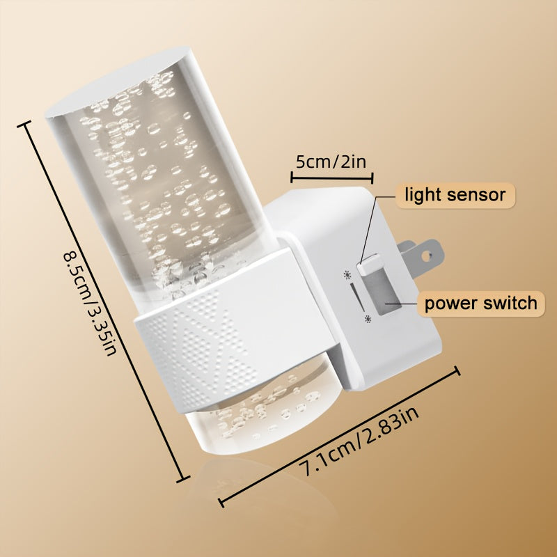 Night Lights Plug-In 2 Pack, Dimmable 3000K Warm LED, Auto Light Sensor, Modern Wall Night Light for Hallway, Bedroom & Living Room