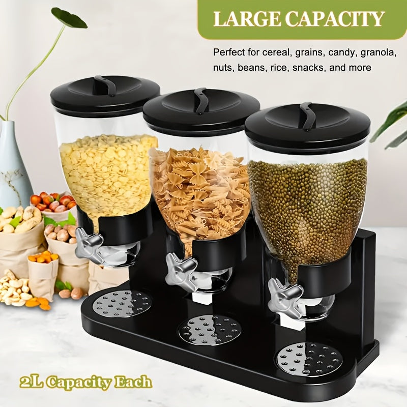 Dry Food & Candy Dispenser with Spoon, Bowl & Lid – 17.5oz Countertop Snack Organizer for Pantry, Oatmeal, Nuts, Granola & Treats