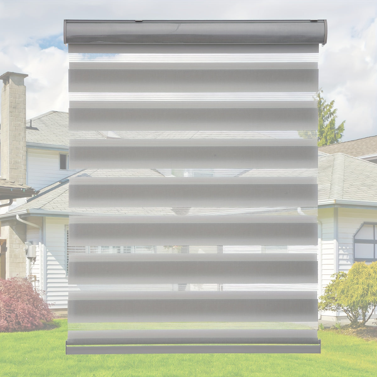 Cordless Zebra Blinds Day Night Dual Layer Window Shades for Home & Office – Free Stop Light Control, Easy Install, 4 Colors & Custom Widths