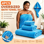 Microfiber Bath Towel Set 4 or 8 Piece – Extra Large 71×35” Ultra-Soft Quick Dry – Includes Bath Towel, Hand Towels, Washcloths & Hair Drying Cap for Bathroom, Hotel & Gym