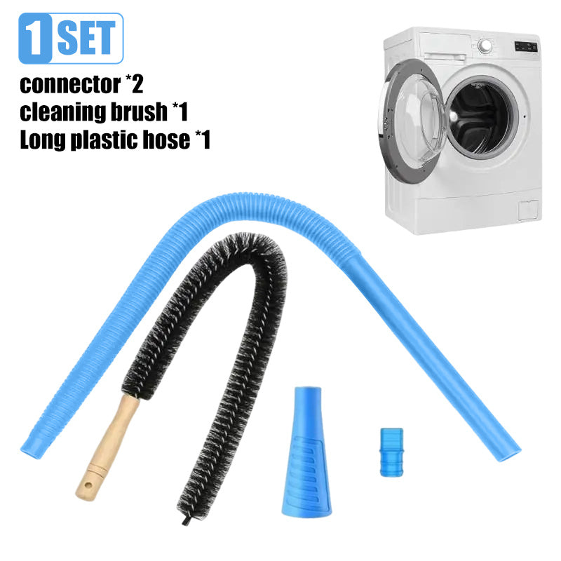 Dryer Vent Cleaning Kit with Flexible Vacuum Hose & Lint Brush Set – Fits Most Vacuums, Removes Lint Buildup Fast, Essential Home Laundry Maintenance Tool for Fire Safety