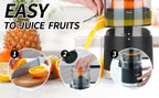 Rechargeable Electric Citrus Juicer USB-C – 45W Portable Juicer Machine for Orange, Lemon & Lime | BPA-Free | Includes Cleaning Brush | Black & Red