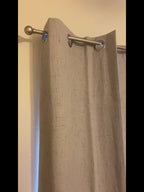 Linen Textured Blackout Curtains 4 Panels – 100% Room Darkening Thermal Insulated Grommet Drapes, Noise Reducing Window Curtains for Bedroom Living Room, 52W x 63/84/95 Inch