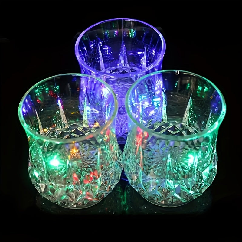 LED Light Up Cups 6 Pack - Glow in the Dark Beer Mugs with Colored LED Lights for Party, Birthday, Christmas, Disco & Valentine's Day, Fun Party Supplies Drinkware Set