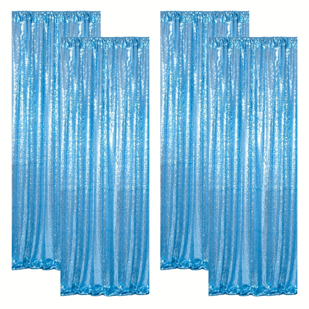 Sequin Backdrop Curtains – Glitter Party & Wedding Background Panels, 2ft×8ft per Panel, 4/6/8 Panel Sets, 29 Colors for Birthday, Stage, Bridal & Event Decor