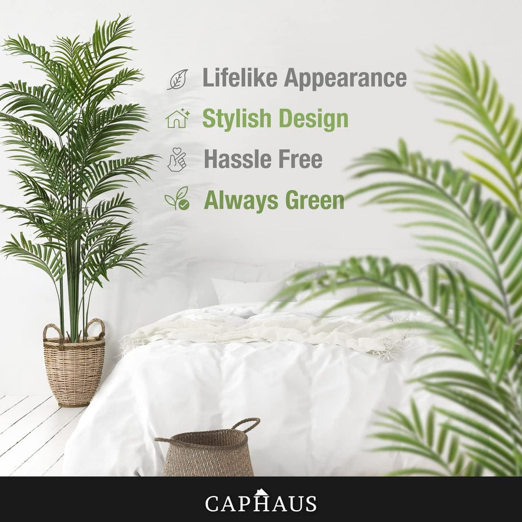 Artificial Palm Tree 5 6 7 Feet Lifelike Faux Potted Plant with Moss Indoor Home Office Living Room Decor Housewarming Gift