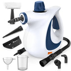 Steam Cleaner 350kPa 9-Piece Kit - Pressurized Handheld, 15s Fast Heat, 11.83oz Tank for Floors, Upholstery, Car Seats, Grout, Kitchen & Bathroom | Continuous Steam